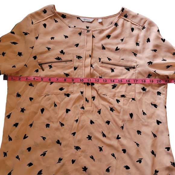 Large Reitmans Pink & Black Buttoned Hi-Lo Tunic - Picture 7 of 8